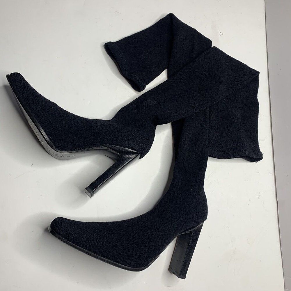 bebe Black Heeled Boots